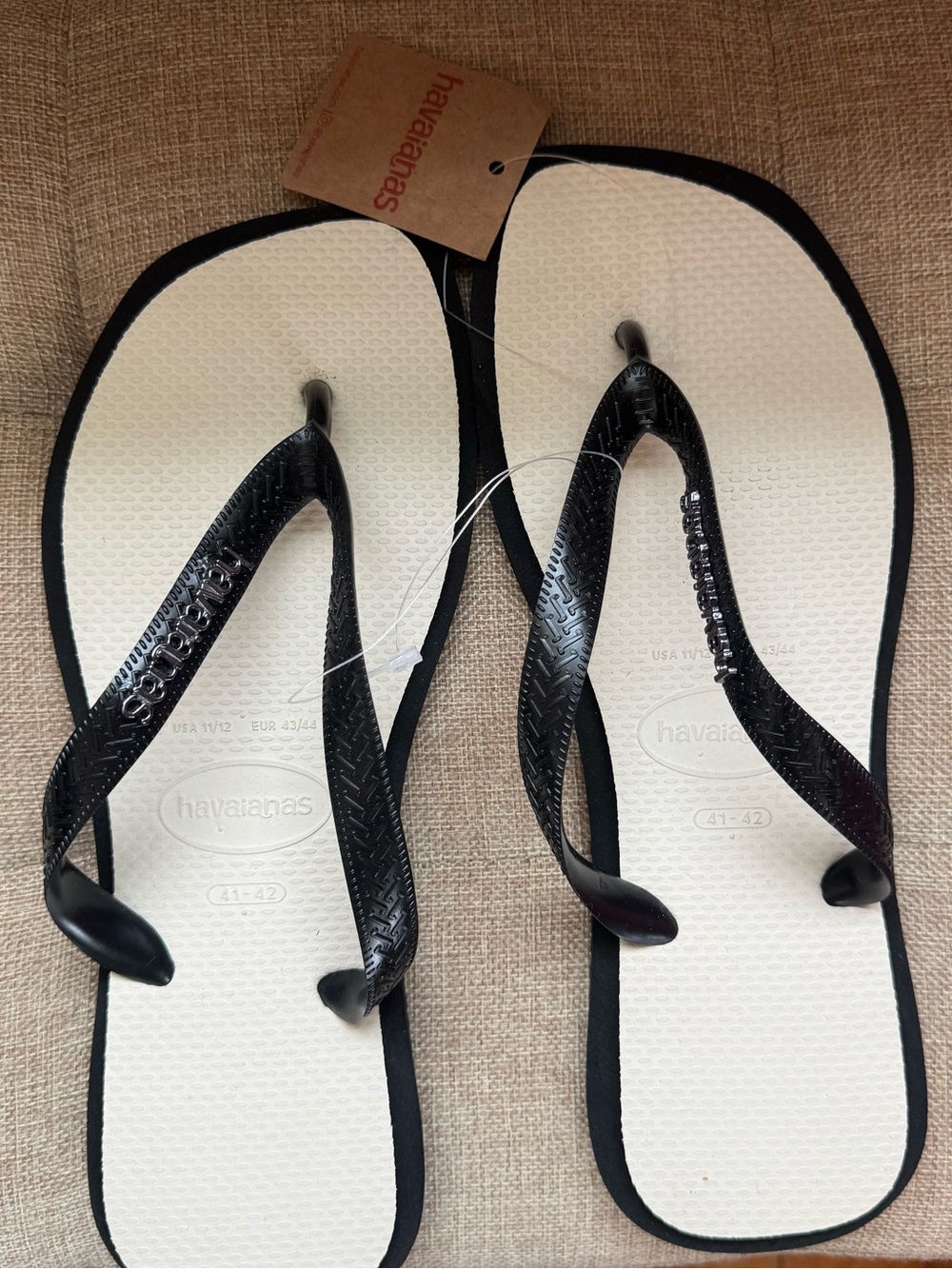 Havaianas Womens Square Fusion Thong Flip Flop Sandals Size 11/12 NWT - Picture 2 of 11